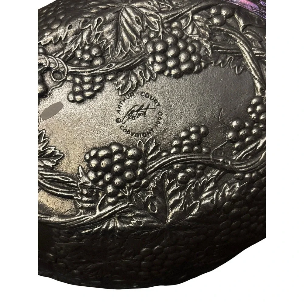 Arthur Court Centerpiece Serving Bowl Basket w/Hinged‎ Handle Fall